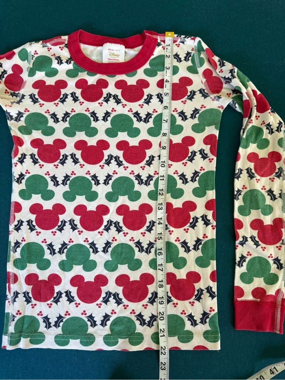 Hanna Andersson Disney Holiday Pajamas Girls Size 160 / 14